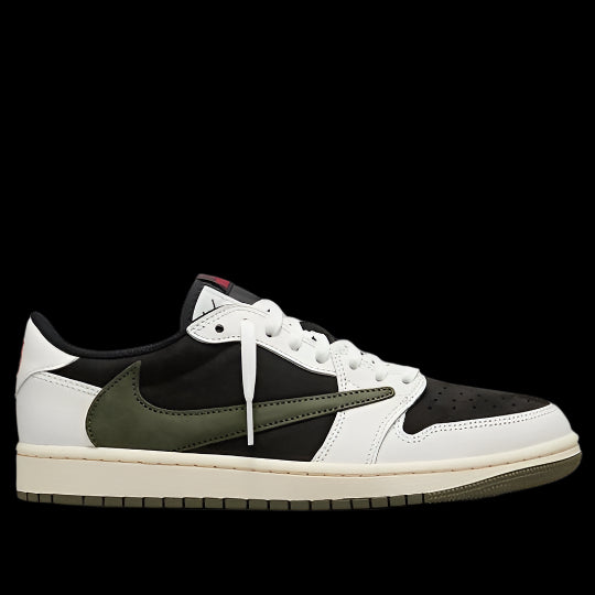 Travis Scott Jordan 1 Lows Olive DripHaus