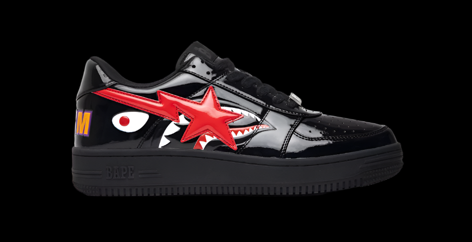 Bapesta Low Black Shark Face DripHaus